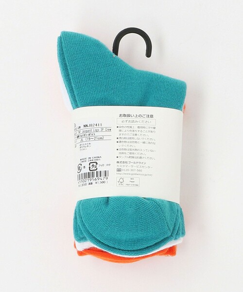 THE NORTH FACE(ザノースフェイス)の「<THE NORTH FACE>ジャカード ロゴ 3P クルーソックス / キッズ 19cm-21cm(ソックス/靴下・キッズ・ブラック/その他1/その他2・JL19-21cm)」の4枚目の写真