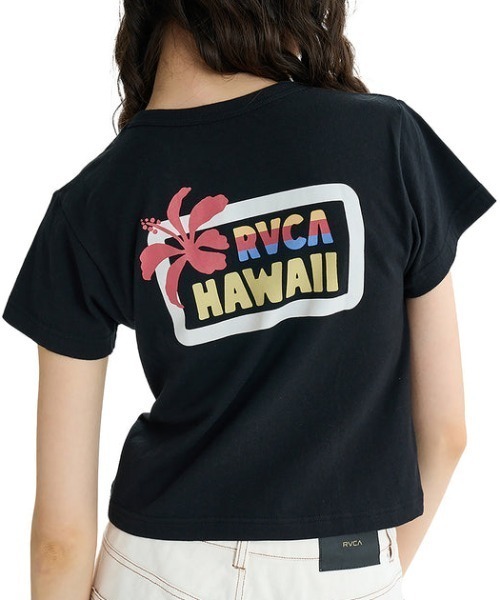 セール】RVCA/ルーカ Tシャツ クロップド丈 バックプリント