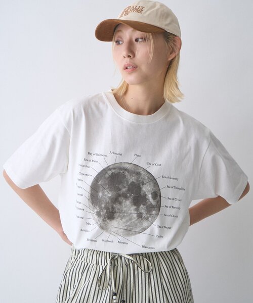 CIAOPANIC TYPY(チャオパニックティピー)の「【WEB限定】【UNISEX】ムーンクレーター&アースロゴプリントTee(Tシャツ/カットソー・レディース・ブラック/ホワイト/グリーン系その他/ネイビー/インディゴブルー/ホワイト系その他/ブラック系その他/グレー/グレー系その他・LARGE/MEDIUM)」の15枚目の写真