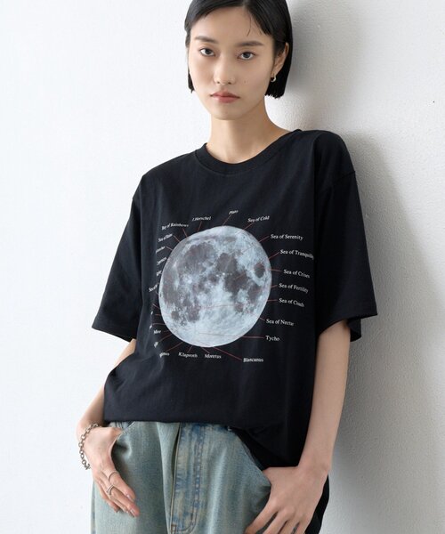 CIAOPANIC TYPY(チャオパニックティピー)の「【WEB限定】【UNISEX】ムーンクレーター&アースロゴプリントTee(Tシャツ/カットソー・レディース・ブラック/ホワイト/グリーン系その他/ネイビー/インディゴブルー/ホワイト系その他/ブラック系その他/グレー/グレー系その他・LARGE/MEDIUM)」の21枚目の写真