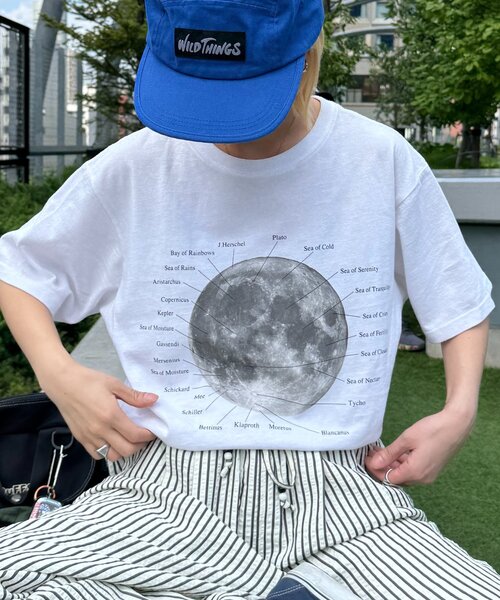 CIAOPANIC TYPY(チャオパニックティピー)の「【WEB限定】【UNISEX】ムーンクレーター&アースロゴプリントTee(Tシャツ/カットソー・レディース・ブラック/ホワイト/グリーン系その他/ネイビー/インディゴブルー/ホワイト系その他/ブラック系その他/グレー/グレー系その他・LARGE/MEDIUM)」の12枚目の写真