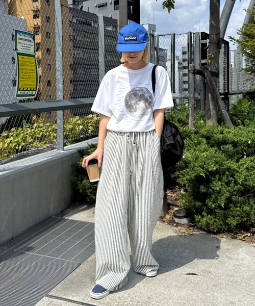 CIAOPANIC TYPY(チャオパニックティピー)の「【WEB限定】【UNISEX】ムーンクレーター&アースロゴプリントTee(Tシャツ/カットソー・レディース・ブラック/ホワイト/グリーン系その他/ネイビー/インディゴブルー/ホワイト系その他/ブラック系その他/グレー/グレー系その他・LARGE/MEDIUM)」の13枚目の写真