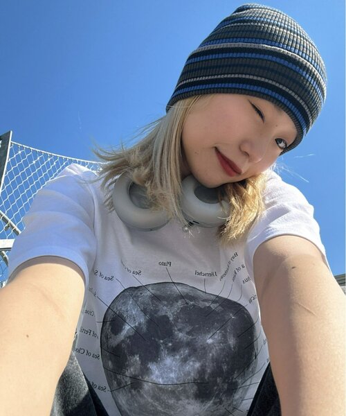 CIAOPANIC TYPY(チャオパニックティピー)の「【WEB限定】【UNISEX】ムーンクレーター&アースロゴプリントTee(Tシャツ/カットソー・レディース・ブラック/ホワイト/グリーン系その他/ネイビー/インディゴブルー/ホワイト系その他/ブラック系その他/グレー/グレー系その他・LARGE/MEDIUM)」の14枚目の写真