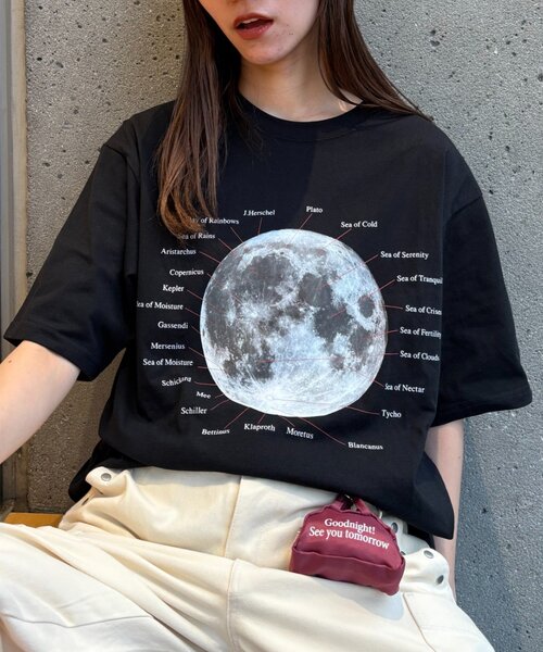CIAOPANIC TYPY(チャオパニックティピー)の「【WEB限定】【UNISEX】ムーンクレーター&アースロゴプリントTee(Tシャツ/カットソー・レディース・ブラック/ホワイト/グリーン系その他/ネイビー/インディゴブルー/ホワイト系その他/ブラック系その他/グレー/グレー系その他・LARGE/MEDIUM)」の19枚目の写真