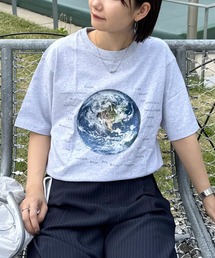 CIAOPANIC TYPY（チャオパニックティピー）の「【WEB限定】【UNISEX】ムーンクレーター＆アースロゴプリントTee（Tシャツ/カットソー）」