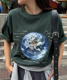 CIAOPANIC TYPY | 【WEB限定】【新色追加】ムーンクレーター＆アースロゴプリントTee(Tシャツ/カットソー)