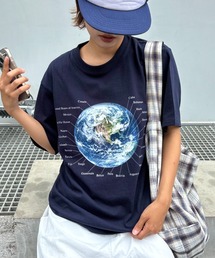 CIAOPANIC TYPY | 【WEB限定】【新色追加】ムーンクレーター＆アースロゴプリントTee(Tシャツ/カットソー)