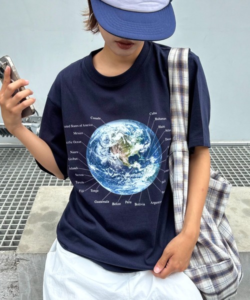【WEB限定】【新色追加】ムーンクレーター＆アースロゴプリントTeeの9枚目の写真