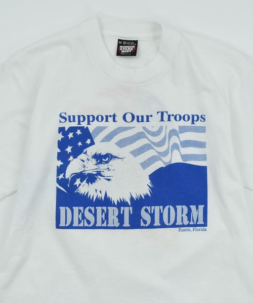 SCREEN STARS（スクリーンスターズ）の「【ヴィンテージ古着】90’s Screen Stars “DESERT STORM” Tシャツ USA製（Tシャツ/カットソー・メンズ・ホワイト・MEDIUM）」の2枚目の写真