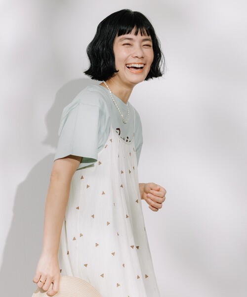 FREAK'S STORE（フリークスストア）の「インド 幾何学刺繍 キャミワンピース（ワンピース・レディース・ブラウン/ブラック/オフホワイト・ﾌﾘ-）」の6枚目の写真