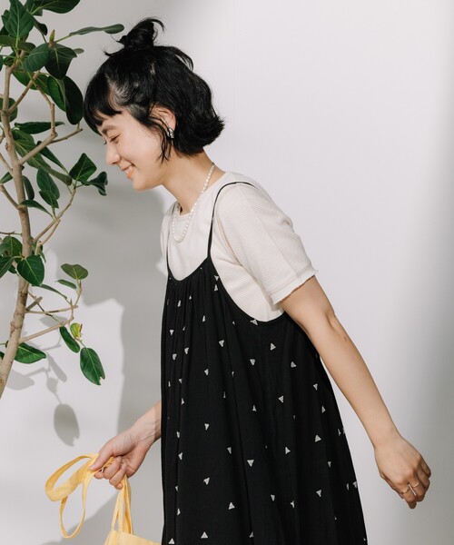 FREAK'S STORE（フリークスストア）の「インド 幾何学刺繍 キャミワンピース（ワンピース・レディース・ブラウン/ブラック/オフホワイト・ﾌﾘ-）」の20枚目の写真