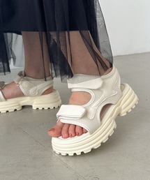 CLEA（クレア）の「厚底ダブルベルトスポーツサンダル（サンダル）」