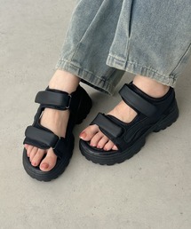 CLEA（クレア）の「厚底ダブルベルトスポーツサンダル（サンダル）」