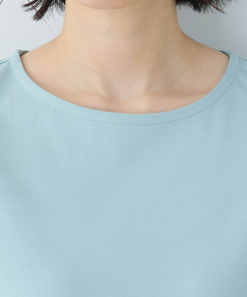 DECOY SINCE 1981(デコイシンスイチキュウハチイチ)の「【接触冷感・UVカット】オーガニックコットンスムースTシャツ(Tシャツ/カットソー・レディース・グレー/サックスブルー/ネイビー・LL/M/L/3L/4L)」の15枚目の写真