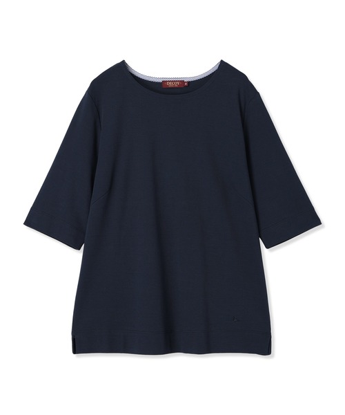 DECOY SINCE 1981(デコイシンスイチキュウハチイチ)の「【接触冷感・UVカット】オーガニックコットンスムースTシャツ(Tシャツ/カットソー・レディース・グレー/サックスブルー/ネイビー・LL/M/L/3L/4L)」の19枚目の写真