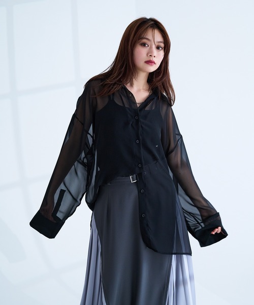 2wayシアーシャツ（シャツ/ブラウス）｜Ellno de Mavie