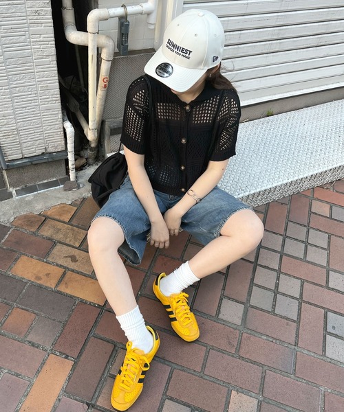 ABYS(アビス)の「メッシュポロトップス / サマーニット(ニット/セーター・レディース・ミント/ホワイト/ブラック・FREE)」の17枚目の写真