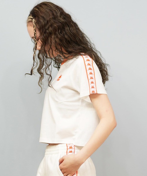 Kappa(カッパ)の「Kappa/カッパ リンガーTシャツ 215938(Tシャツ/カットソー・レディース・オレンジ/ホワイト/ブラック・L/M)」の11枚目の写真