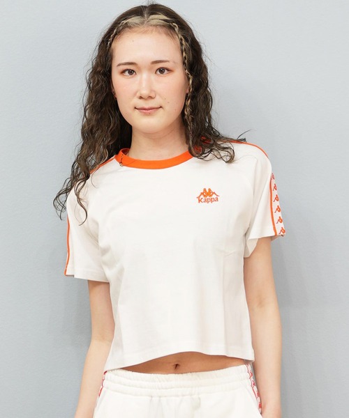 Kappa(カッパ)の「Kappa/カッパ リンガーTシャツ 215938(Tシャツ/カットソー・レディース・オレンジ/ホワイト/ブラック・L/M)」の10枚目の写真