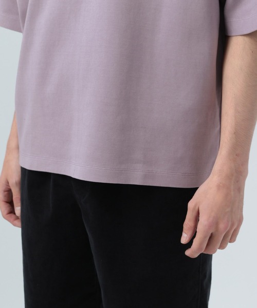 BAYFLOW(ベイフロー)の「ピグメントハーフZIP半袖プルオーバー(Tシャツ/カットソー・メンズ・パープル/チャコール/ベージュ・MEDIUM/LARGE)」の15枚目の写真