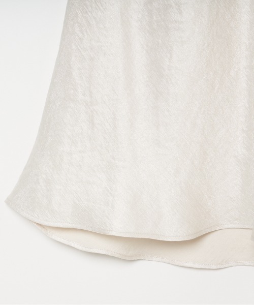 HELIOPOLE（エリオポール）の「SATIN MAXI FLARE SKIRT（スカート・レディース・アイボリー/ダークブラウン・38/36）」の7枚目の写真