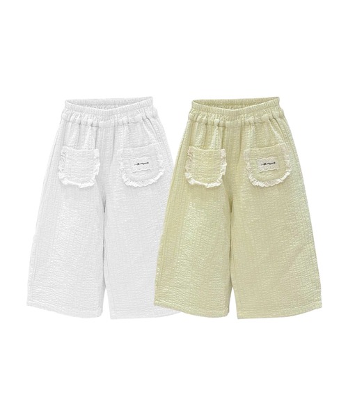 aimoha(アイモハ)の「【aimoha-KIDS-】ワッフルポケット付きコットンパンツ(スウェットパンツ・キッズ・イエロー/ライトベージュ・130/90/100/110/120)」の7枚目の写真