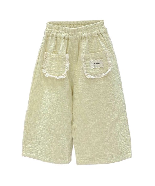 aimoha(アイモハ)の「【aimoha-KIDS-】ワッフルポケット付きコットンパンツ(スウェットパンツ・キッズ・イエロー/ライトベージュ・130/90/100/110/120)」の6枚目の写真