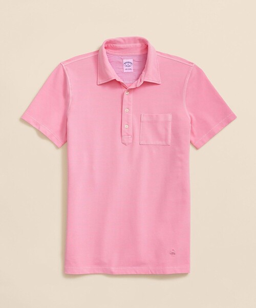 BROOKS BROTHERS(ブルックスブラザーズ)の「コットンピケジャージー GFロゴ ガーメントダイ ポロシャツ(ポロシャツ・メンズ・グリーン/パープル/ピンク/インディゴブルー/ブルー/ホワイト/イエロー・SMALL/LARGE/X-LARGE/MEDIUM/X-SMALL)」の7枚目の写真