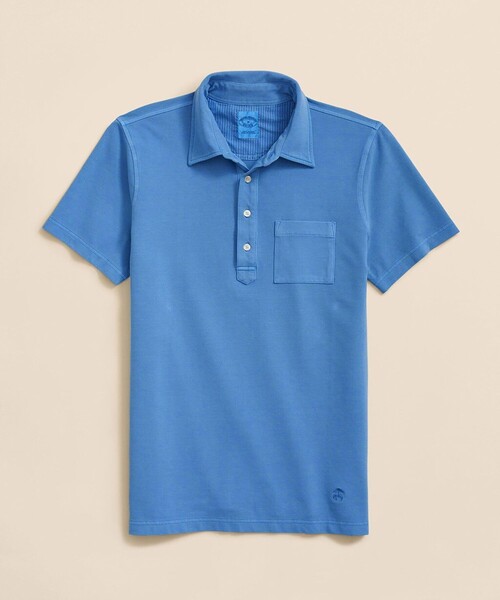 BROOKS BROTHERS(ブルックスブラザーズ)の「コットンピケジャージー GFロゴ ガーメントダイ ポロシャツ(ポロシャツ・メンズ・グリーン/パープル/ピンク/インディゴブルー/ブルー/ホワイト/イエロー・SMALL/LARGE/X-LARGE/MEDIUM/X-SMALL)」の4枚目の写真