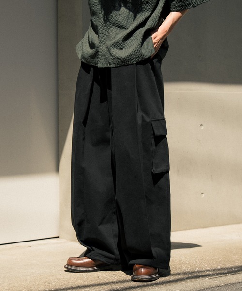 Nanmo.（ナンモ）の「TUCK WIDE CARGO PANTS/タックワイドカーゴパンツ