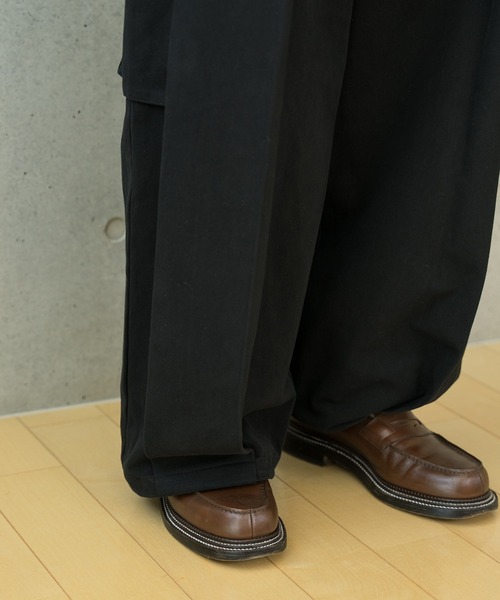 Nanmo.（ナンモ）の「TUCK WIDE CARGO PANTS/タックワイドカーゴパンツ（カーゴパンツ・メンズ・ブラック・MEDIUM/SMALL/LARGE）」の12枚目の写真