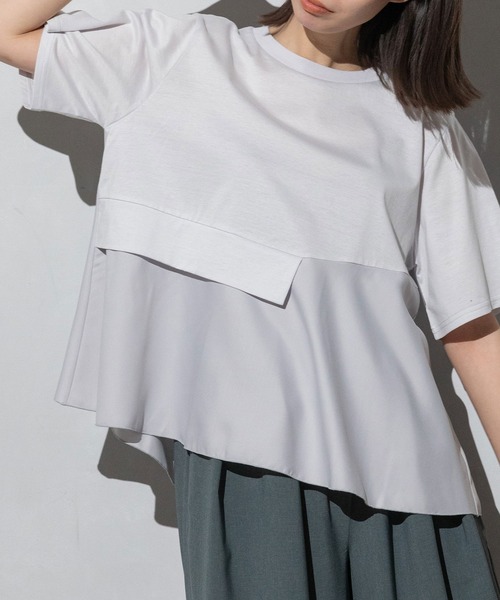マルシャルテル MARECHAL TERRE レイヤード プルオーバー 白 M レイヤードプルオーバー（Tシャツ/カットソー）｜MARECHAL TERRE