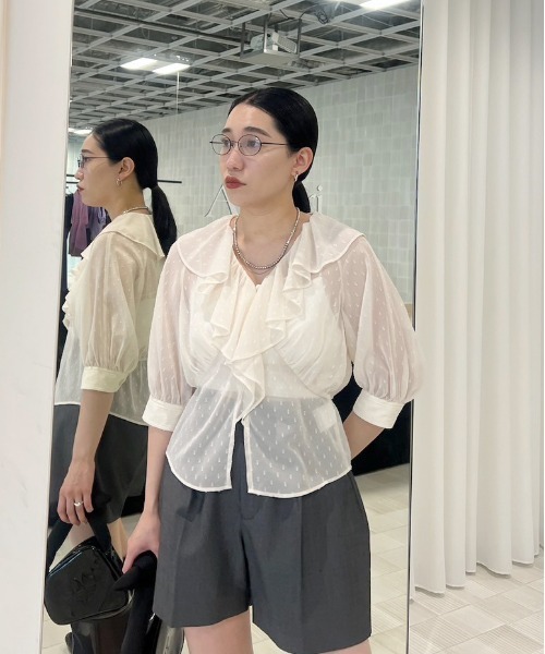 セール】MEDI DECALCOMANIA CHIFFON BLOUSE（シャツ/ブラウス