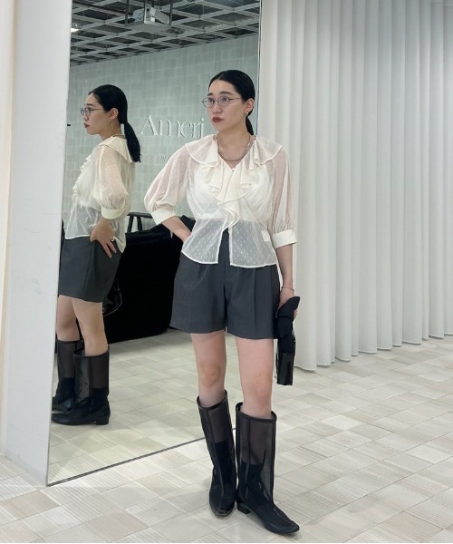 セール】MEDI DECALCOMANIA CHIFFON BLOUSE（シャツ/ブラウス