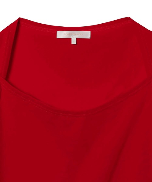 forget-me-nots(フォーゲットミーノッツ)の「ラウンドネック コンパクトTシャツ FMN-25SS-CS-004(Tシャツ/カットソー・レディース・レッド/チャコールグレー/ホワイト・FREE)」の13枚目の写真