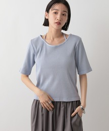 LOWRYS FARM | ピグメントネックリボン５Ｓ　 452589(Tシャツ/カットソー)
