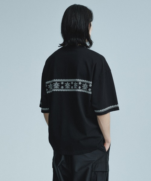 未使用タグ付　Adam et Rope'(アダムエロペ) ブラックTシャツ ADAM ET ROPÉ HOMME(アダム エ ロペ オム) / 【TRAVEL COUTURE