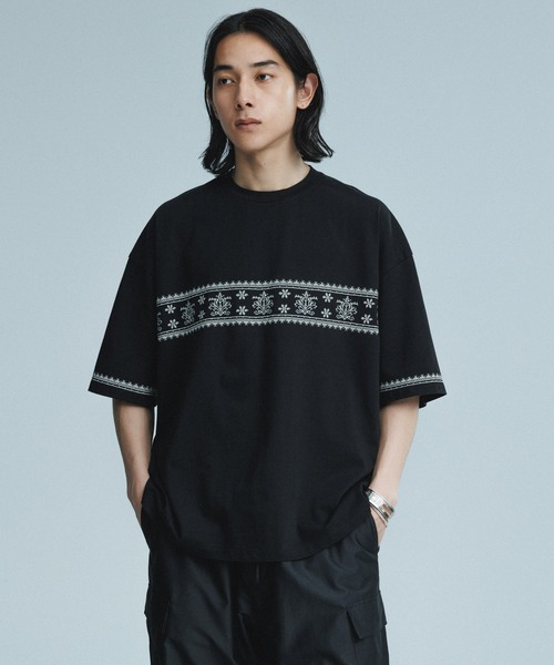 セール】クロスステッチ ボックスシルエット Tシャツ（Tシャツ