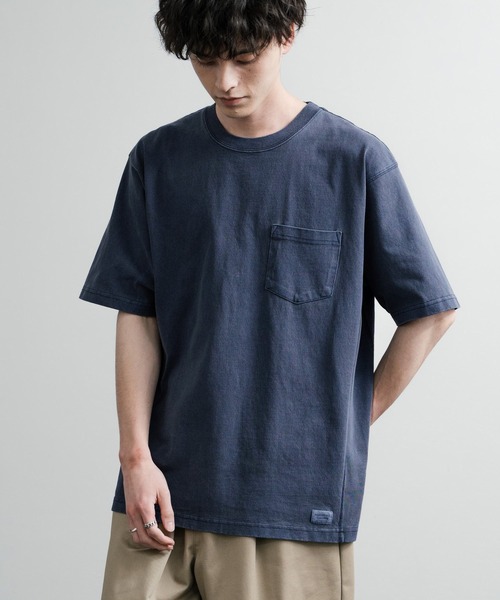 KRIFF MAYER(クリフメイヤー)の「KRIFF MAYER クリフメイヤー ヘビーウエイトピグメント加工クルーネック半袖Tシャツ 2455802(Tシャツ/カットソー・メンズ・レッド/ネイビー/マスタード/チャコールグレー/グレー/オフホワイト/ブルーグリーン/カーキ・XL/L/M)」の5枚目の写真