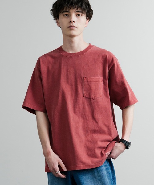 KRIFF MAYER(クリフメイヤー)の「KRIFF MAYER クリフメイヤー ヘビーウエイトピグメント加工クルーネック半袖Tシャツ 2455802(Tシャツ/カットソー・メンズ・レッド/ネイビー/マスタード/チャコールグレー/グレー/オフホワイト/ブルーグリーン/カーキ・XL/L/M)」の8枚目の写真