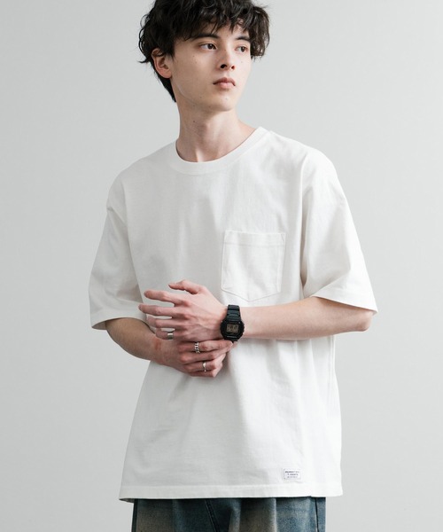 KRIFF MAYER(クリフメイヤー)の「KRIFF MAYER クリフメイヤー ヘビーウエイトピグメント加工クルーネック半袖Tシャツ 2455802(Tシャツ/カットソー・メンズ・レッド/ネイビー/マスタード/チャコールグレー/グレー/オフホワイト/ブルーグリーン/カーキ・XL/L/M)」の2枚目の写真
