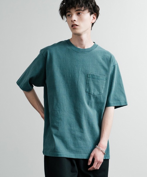 KRIFF MAYER(クリフメイヤー)の「KRIFF MAYER クリフメイヤー ヘビーウエイトピグメント加工クルーネック半袖Tシャツ 2455802(Tシャツ/カットソー・メンズ・レッド/ネイビー/マスタード/チャコールグレー/グレー/オフホワイト/ブルーグリーン/カーキ・XL/L/M)」の6枚目の写真
