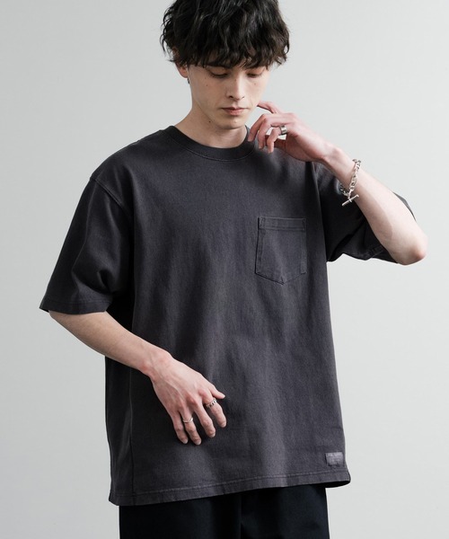 KRIFF MAYER(クリフメイヤー)の「KRIFF MAYER クリフメイヤー ヘビーウエイトピグメント加工クルーネック半袖Tシャツ 2455802(Tシャツ/カットソー・メンズ・レッド/ネイビー/マスタード/チャコールグレー/グレー/オフホワイト/ブルーグリーン/カーキ・XL/L/M)」の12枚目の写真