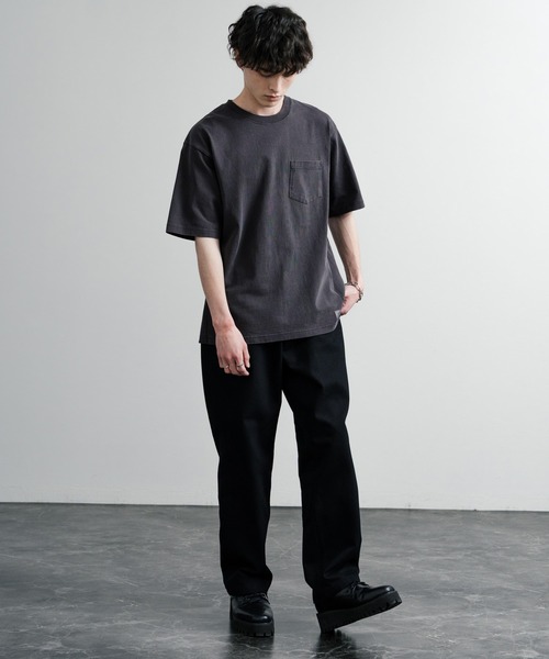KRIFF MAYER(クリフメイヤー)の「KRIFF MAYER クリフメイヤー ヘビーウエイトピグメント加工クルーネック半袖Tシャツ 2455802(Tシャツ/カットソー・メンズ・レッド/ネイビー/マスタード/チャコールグレー/グレー/オフホワイト/ブルーグリーン/カーキ・XL/L/M)」の14枚目の写真