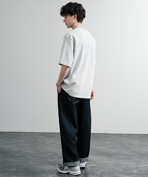 KRIFF MAYER(クリフメイヤー)の「KRIFF MAYER クリフメイヤー ヘビーウエイトピグメント加工クルーネック半袖Tシャツ 2455802(Tシャツ/カットソー・メンズ・レッド/ネイビー/マスタード/チャコールグレー/グレー/オフホワイト/ブルーグリーン/カーキ・XL/L/M)」の17枚目の写真