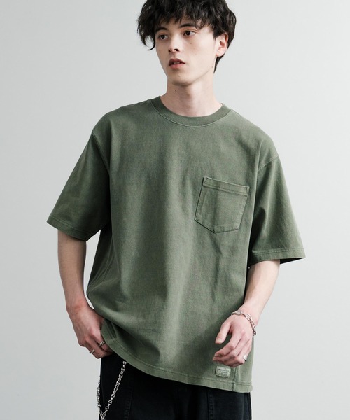 KRIFF MAYER(クリフメイヤー)の「KRIFF MAYER クリフメイヤー ヘビーウエイトピグメント加工クルーネック半袖Tシャツ 2455802(Tシャツ/カットソー・メンズ・レッド/ネイビー/マスタード/チャコールグレー/グレー/オフホワイト/ブルーグリーン/カーキ・XL/L/M)」の18枚目の写真
