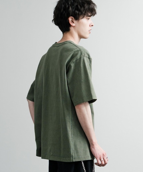 KRIFF MAYER(クリフメイヤー)の「KRIFF MAYER クリフメイヤー ヘビーウエイトピグメント加工クルーネック半袖Tシャツ 2455802(Tシャツ/カットソー・メンズ・レッド/ネイビー/マスタード/チャコールグレー/グレー/オフホワイト/ブルーグリーン/カーキ・XL/L/M)」の19枚目の写真