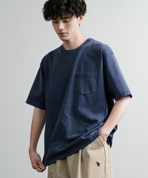 KRIFF MAYER(クリフメイヤー)の「KRIFF MAYER クリフメイヤー ヘビーウエイトピグメント加工クルーネック半袖Tシャツ 2455802(Tシャツ/カットソー・メンズ・レッド/ネイビー/マスタード/チャコールグレー/グレー/オフホワイト/ブルーグリーン/カーキ・XL/L/M)」の21枚目の写真