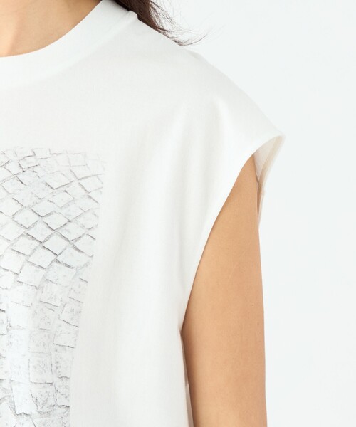 MACPHEE(マカフィー)の「フォトプリント ノースリーブTシャツ(Tシャツ/カットソー・レディース・グレー系その他・S)」の7枚目の写真
