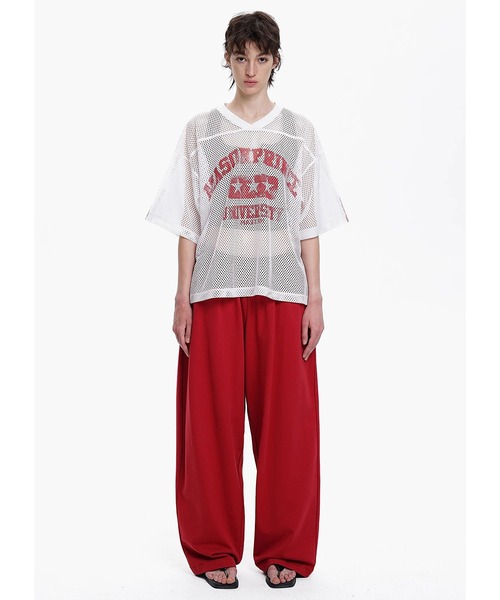 セール】Vネック ナンバリング メッシュTシャツ DT4346